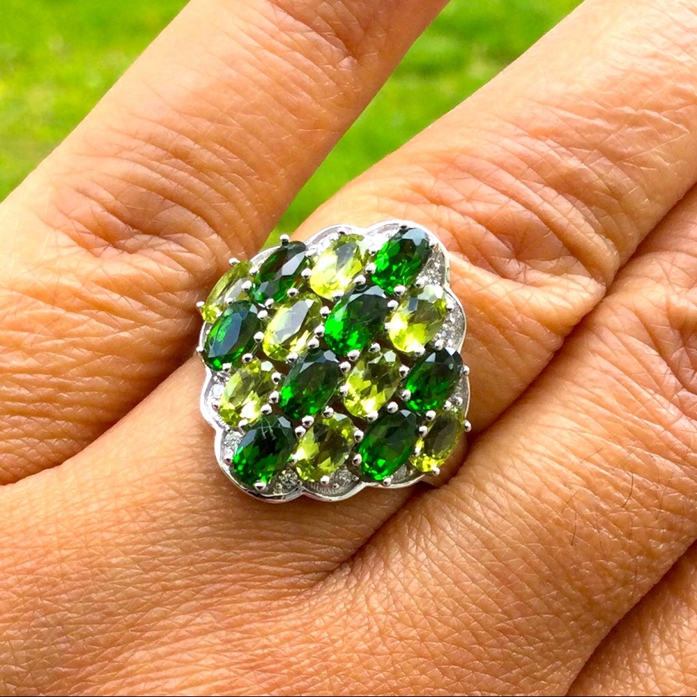 Genuine Gems Green Chrome Diopside & Peridot